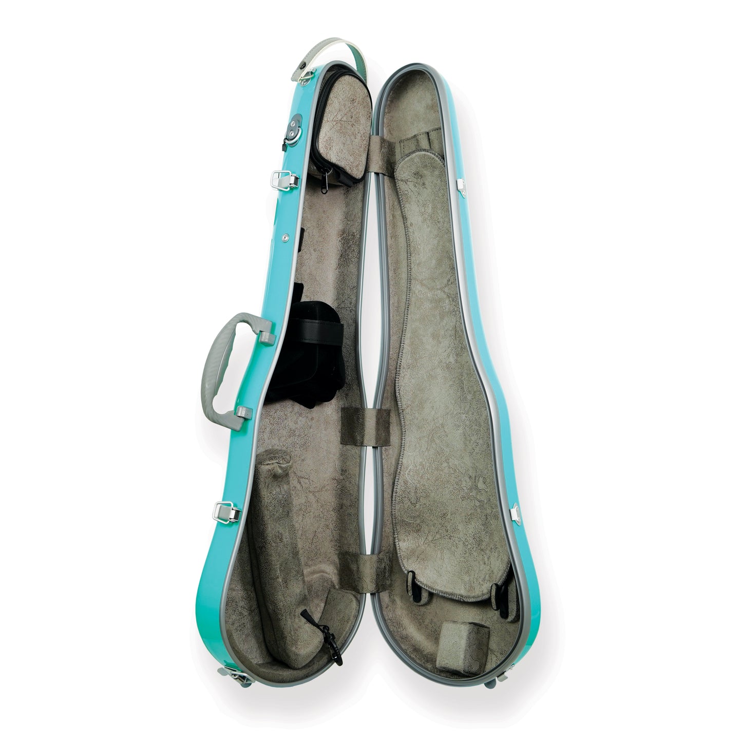 Primo CN-6150 Fibreglass Arrow Shaped Violin Case-Turquoise