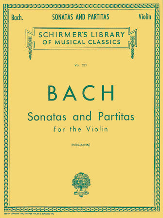 Hal Leonard Bach Sonatas and Partitas for Violin