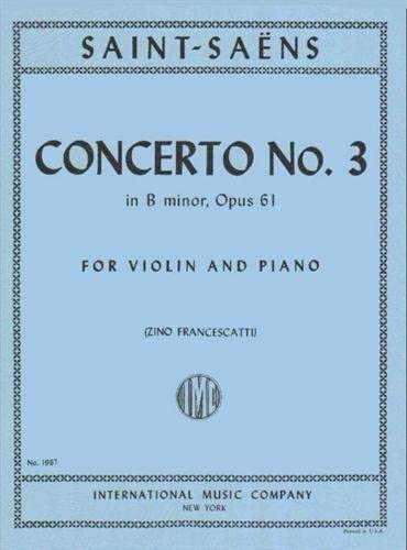 IMC Concerto No. 3 in B minor Op. 61 for Violin and Piano - Saint-Saens No. 1967