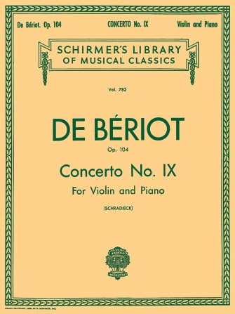 Hal Leonard De Beriot Op. 104 Concerto No. 9 For Violin and Piano